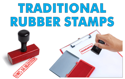 RE: What does traditional rubber stamps look like and how do I use it?